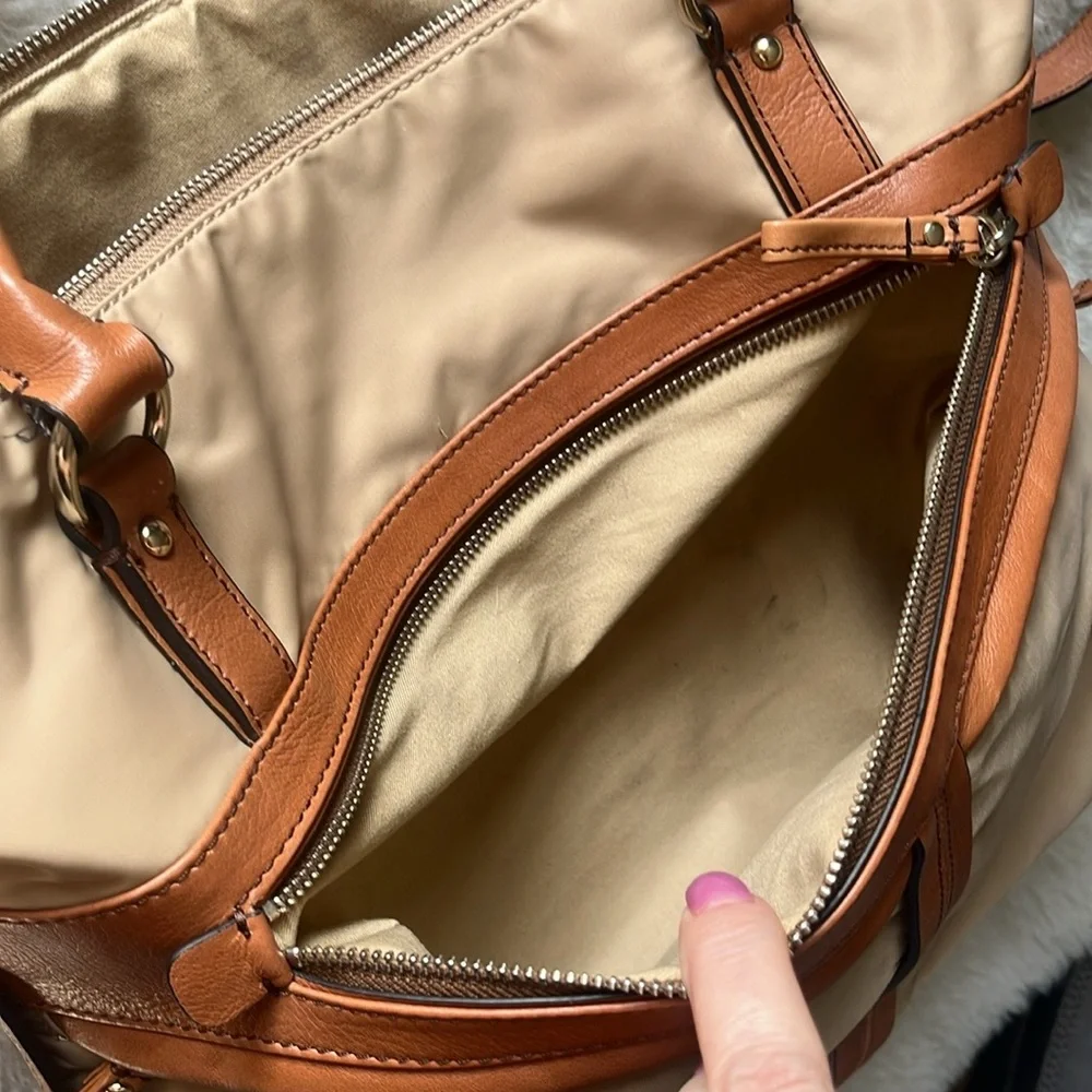 Men's Beige and Tan Travel Tote Bag - Classic Carryall